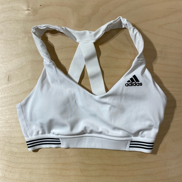 Adidas Women's White Sports Bra Small (MM) - Picture 5 of 9